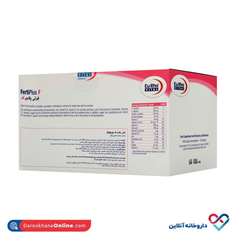 تصویر ساشه فرتی پلاس اف یوروویتال 30 عددی